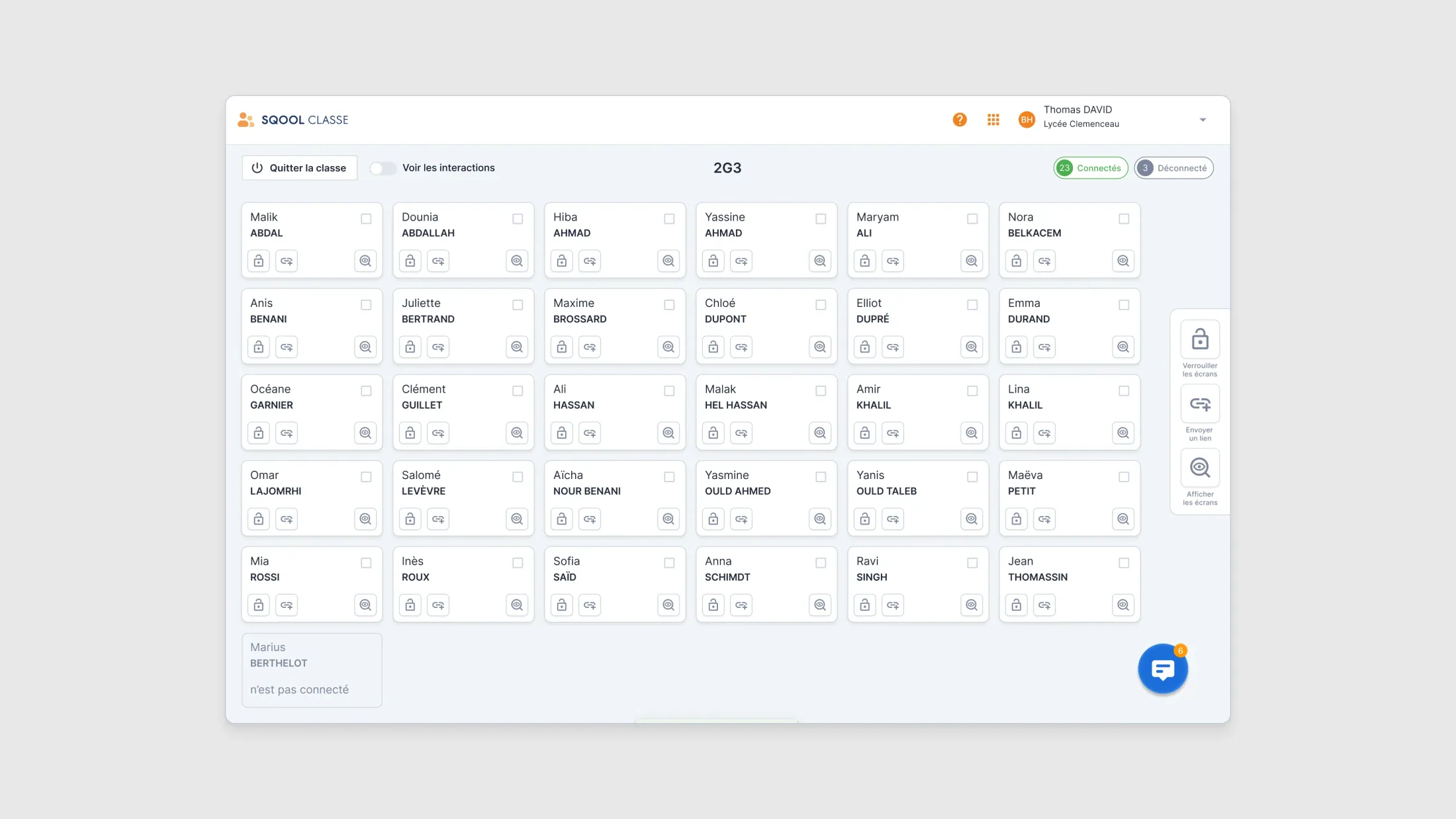 SQOOL Classe — UI